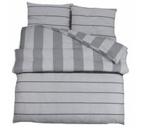 vidaXL Ensemble de Housse de Couette, Parure de Lit avec Taie d'oreiller, Ensemble de Literie Chambre à Coucher, Gris 260x240 cm Coton