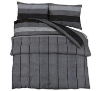 vidaXL Ensemble de Housse de Couette Gris foncé 260x240 cm Coton