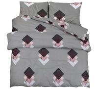 vidaXL Ensemble de housse de couette Gris 225x220 cm Coton