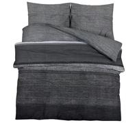vidaXL Ensemble de housse de couette gris foncé 200x220 cm Coton 136487