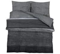vidaXL Ensemble de housse de couette gris foncé 200x200 cm Coton