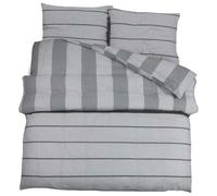 vidaXL Ensemble de Housse de Couette, Parure de Lit avec Taie d'oreiller, Ensemble de Literie Chambre à Coucher, Gris 200x200 cm Coton