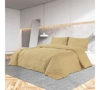 Ensemble de housse de couette Taupe 200x200 cm Microfibre135992