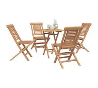 Ensemble de jardin 3 pc Marron Teck massif Mobilier Patio en Terrasse vidaXL vid
