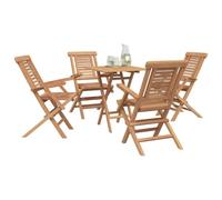 vidaXL Ensemble de Jardin 3 pc Marron Teck Massif