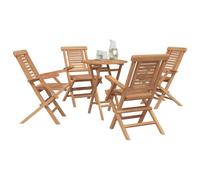 vidaXL Ensemble de Jardin 3 pc Marron Teck Massif