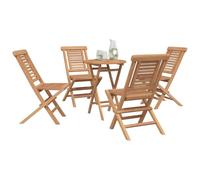 vidaXL Ensemble de Jardin 3 pc Marron Teck Massif