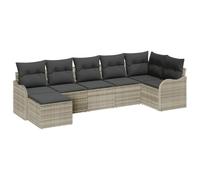 vidaXL Ensemble de Jardin 7 pièces avec Coussins, sièges modulaires, résistant aux intempéries. Parfait pour Le mobilier de Patio et Le Jardin, C'est Un Salon sectionnel en Osier.