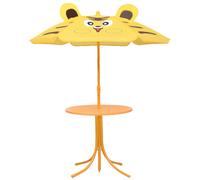 Jeu De Bistro Avec Parasol Pour Enfants 3 Pcs Jaune Jaune