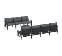 vidaXL Ensemble de Jardin - Mobilier d'extérieur, canapé modulable, sièges de Patio, résistant aux intempéries, idéal pour Ton Salon de Jardin