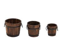 vidaXL Ensemble de 3 jardinières Godet en bois massif de sapin