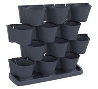 Vidaxl Ensemble De Jardinières Verticales 12 Pcs Anthracite Pp