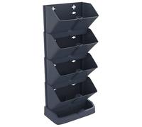 vidaXL Ensemble de jardinières Verticales 4 pcs Anthracite PP