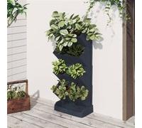 vidaXL Ensemble de jardinières verticales 4 pcs Anthracite PP, jardinière, boîte à fleurs, pot de jardin, lit surélevé 152207 Gris G
