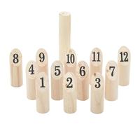 vidaXL Ensemble de jeu Number Kubb 13 pcs sac de transport pin massif