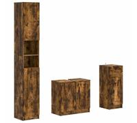 vidaXL Ensemble de Meuble de Salle de Bain 3 pièces Utrecht, Meuble de Salle de Bain Moderne, Armoire résistante à l'humidité, Organiseur Pratique, Design Minimaliste