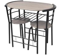 vidaXL Ensemble de meubles pour salle à manger – MDF – Noir – G