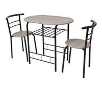 vidaXL Ensemble de meuble pour salle à manger MDF Noir G