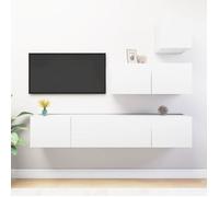 vidaXL Ensemble de meuble TV 4 pcs Blanc, Aggloméré