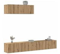vidaXL Ensemble de meuble TV mural 3 pcs chêne artisanal 3329206 Marron G