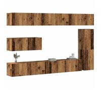 vidaXL Ensemble de meuble TV mural 7 pcs – vieux bois (bois d'ingénierie)