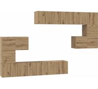 vidaXL Ensemble de meuble TV mural 8 pcs chêne artisanal