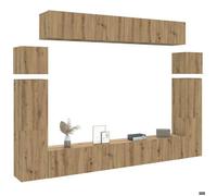 vidaXL Ensemble de meuble TV mural 8 pcs chêne artisanal 3329012