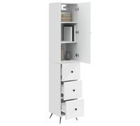 vidaXL Ensemble de Meubles 2 pcs Blanc Brillant 34,5 x 34,5 x 90 cm, Étagères réglables, Meuble Moderne, Organisateur Pratique pour Salon, Bureau et Chambre, Solution Efficace pour chez Vous