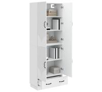 vidaXL Ensemble de Meubles 2 pcs Blanc Brillant Bois d'ingénierie, Ensemble de Meubles Modernes, Bureau Ergonomique, Salon Dynamique, Accessoires de Travail Pratiques, Solutions de Rangement
