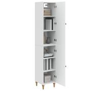 vidaXL Ensemble de Meubles 2 pcs Blanc Brillant Bois d'ingénierie, Salon, Ensemble de Meubles rectangulaires intérieur extérieur, Sièges stylés pour se détendre, Usage Polyvalent