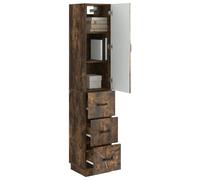 vidaXL Ensemble de Meubles 2 pcs Chêne fumé 33 x 34,5 x 87 cm, Solutions de Rangement efficaces, Armoire Moderne avec Porte coulissante, Organisateur Pratique pour Bureau et Maison