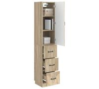vidaXL Ensemble de Meubles 2 pcs Chêne Sonoma 33 x 34,5 x 87 cm, Solutions de Rangement efficaces, Armoire Moderne avec Porte coulissante, Organisateur Pratique pour Bureau et Maison