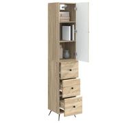 vidaXL Ensemble de Meubles 2 pcs Chêne Sonoma 34,5 x 34,5 x 90 cm, Étagères réglables, Meuble Moderne, Organisateur Pratique pour Salon, Bureau et Chambre, Solution Efficace pour chez Vous
