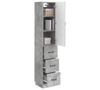 vidaXL Ensemble de Meubles 2 pcs Gris béton 33 x 34,5 x 87 cm, Solutions de Rangement efficaces, Armoire Moderne avec Porte coulissante, Organisateur Pratique pour Bureau et Maison