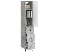 vidaXL Ensemble de Meubles 2 pcs Gris béton 34,5 x 34,5 x 90 cm, Étagères réglables, Meuble Moderne, Organisateur Pratique pour Salon, Bureau et Chambre, Solution Efficace pour chez Vous