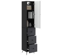 vidaXL Ensemble de Meubles 2 pcs Noir 34,5 x 34,5 x 90 cm, Étagères réglables, Meuble Moderne, Organisateur Pratique pour Salon, Bureau et Chambre, Solution Efficace pour chez Vous