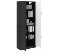 vidaXL Ensemble de Meubles 2 pcs Noir Bois d'ingénierie, Solutions de Meubles Ajustables pour Salon Compact, Design Polyvalent, Durable et Options Confortables