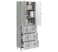 vidaXL Ensemble de Meubles 2 pcs Sonoma Gris 66 x 34,5 x 90 cm, Ensemble de Meubles Adaptable, pièces Modernes et élégantes pour Votre Salon, Bureau ou Maison, Design Pratique