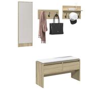vidaXL Ensemble de meubles de couloir 4 pcs chêne Sonoma avec banc