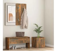 Ensemble de Meubles de Couloir Chêne Fumé Bois d'Ingénierie Entrée vidaXL