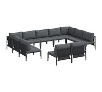 vidaXL Ensemble de Meubles de Jardin - Idéal pour la terrasse ou Le Jardin. C'est Un Repose-Pieds modulable, Comfy, résistant aux intempéries, traité Contre Les UV et Top pour Gagner de l'espace.