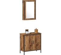vidaXL Ensemble de meubles de salle de bain 2 pcs brun 60 x 30 x 60 cm bois composite