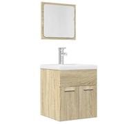 vidaXL Ensemble de meubles de salle de bain 2 pcs chêne sonoma, armoire de salle de bain, armoire de bain, meuble-lavabo de 856367