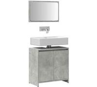 vidaXL Ensemble de meubles de salle de bain 2 pcs gris béton