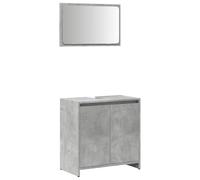 Vidaxl Ensemble De Meubles De Salle De Bain 2 Pcs Gris Béton Gris