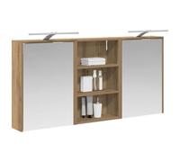 vidaXL Ensemble de Meubles de Salle de Bain 3 pcs 126 x 16 x 62.5 cm, Rangement élégant pour Salle de Bain, Ensemble Modern, étagères murales stylées, Meubles contemporains, Accessoires Luxe