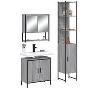vidaXL Ensemble de meubles de salle de bain 3 pcs Sonoma gris