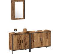 vidaXL Ensemble de meubles de salle de bain 3 pcs brun 80 x 30 x 60 cm bois composite