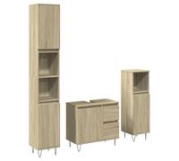 vidaXL Ensemble de meubles de salle de bain 3 pièces chêne Sonoma