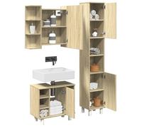 vidaXL Ensemble de meubles de salle de bain 3 pcs chêne sonoma, armoire de salle de bain, placard de salle de bain, meuble 3324976